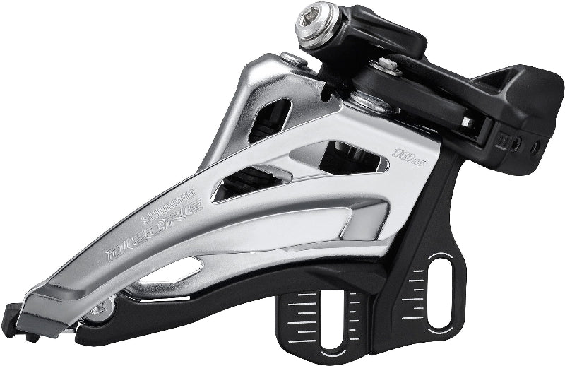 Shimano FD-M4100-M Deore front derailleur, 10-speed double, side swing, mid clamp - E type Mount
