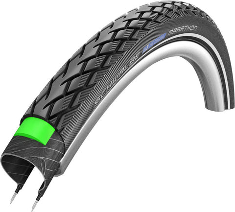 Schwalbe Green Marathon City/Touring Tyre in Black/Reflex (Wired)