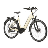 Raleigh Motus GT Lowstep Derailleur Electric Bike - Cream - Front view