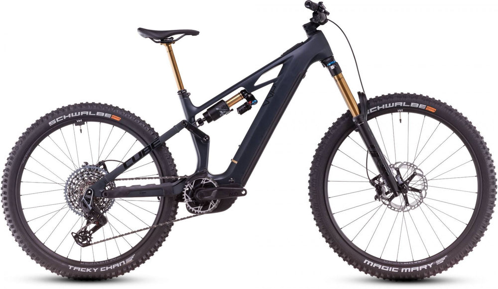 Cube Stereo Hybrid ONE77 HPC AT 800 Electric Bike 2025 - Carbon/Gold