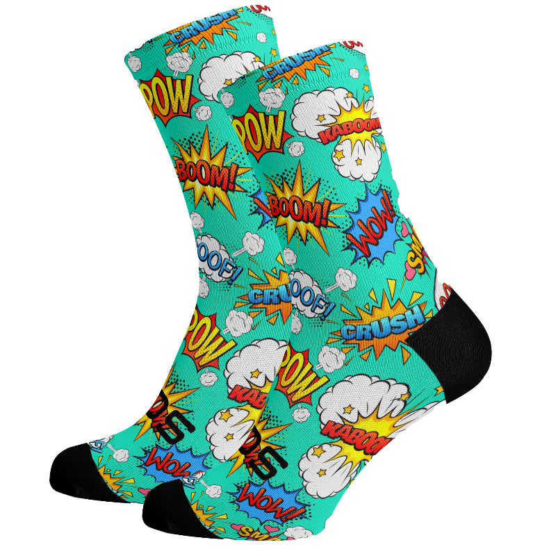 Sox Footwear Comic Bright & Fun Premium Crew Socks
