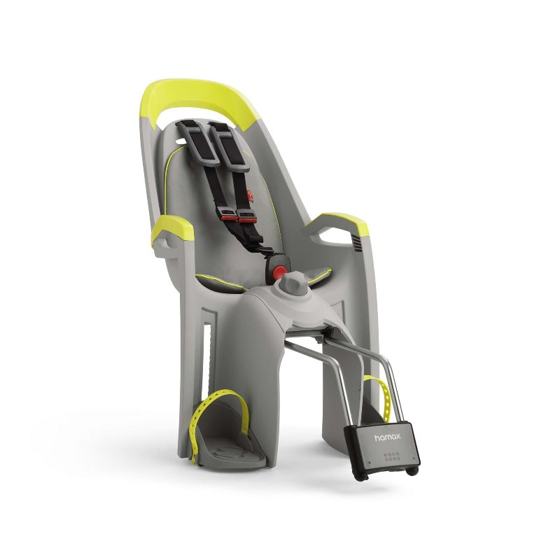 Hamax Amaze Child Seat with Lockable Bracket - Grey/Lime