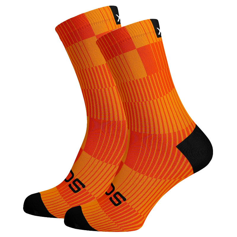 Sox Footwear Slight Orange Minimalist Premium Crew Socks