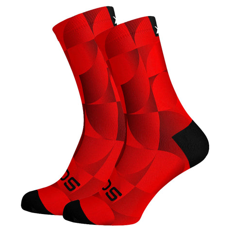 Sox Footwear Solid Red Premium Crew Socks