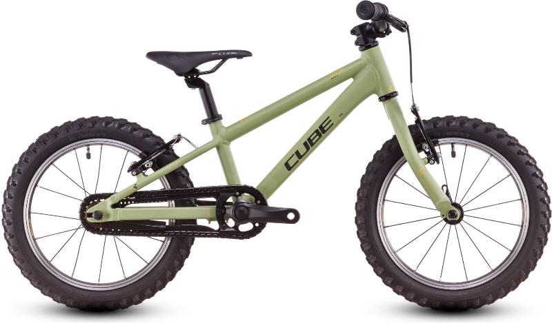 Cube Acid 160 Children's Bike 2025 - Light Olive/Orange