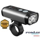 Ravemen PR2400 USB Rechargeable DuaLens Front Light with Remote in Grey/Black (2400 Lumens)