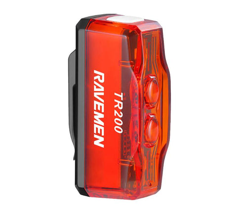Ravemen TR200 USB Rechargeable Rear Light with Brake Detection (200 Lumens)
