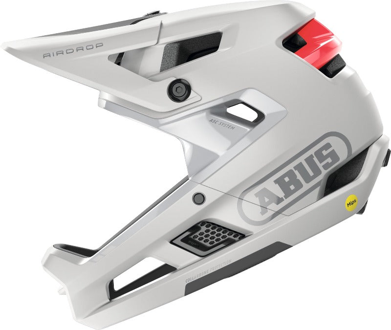 ABUS AirDrop MIPS MTB Full Face Elite Helmet - Polar White