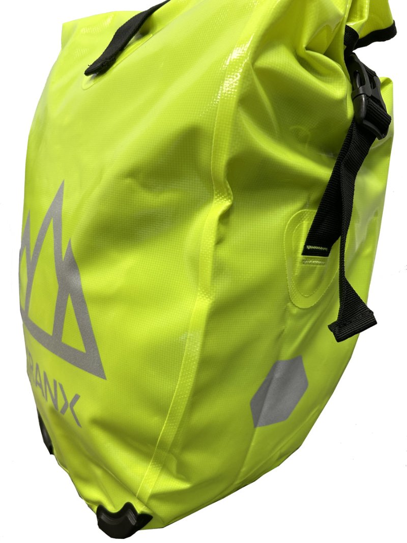 KranX Grampian Waterproof Panniers in Fluo Yellow 48L 
