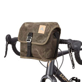 Altura Heritage Cycling Bar Bag - In position on the Handlebars