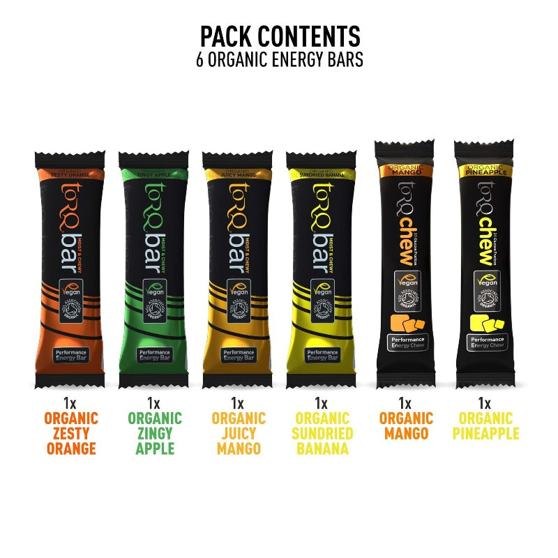 Torq Organic Bar Sampler Pack (Box Of 6)